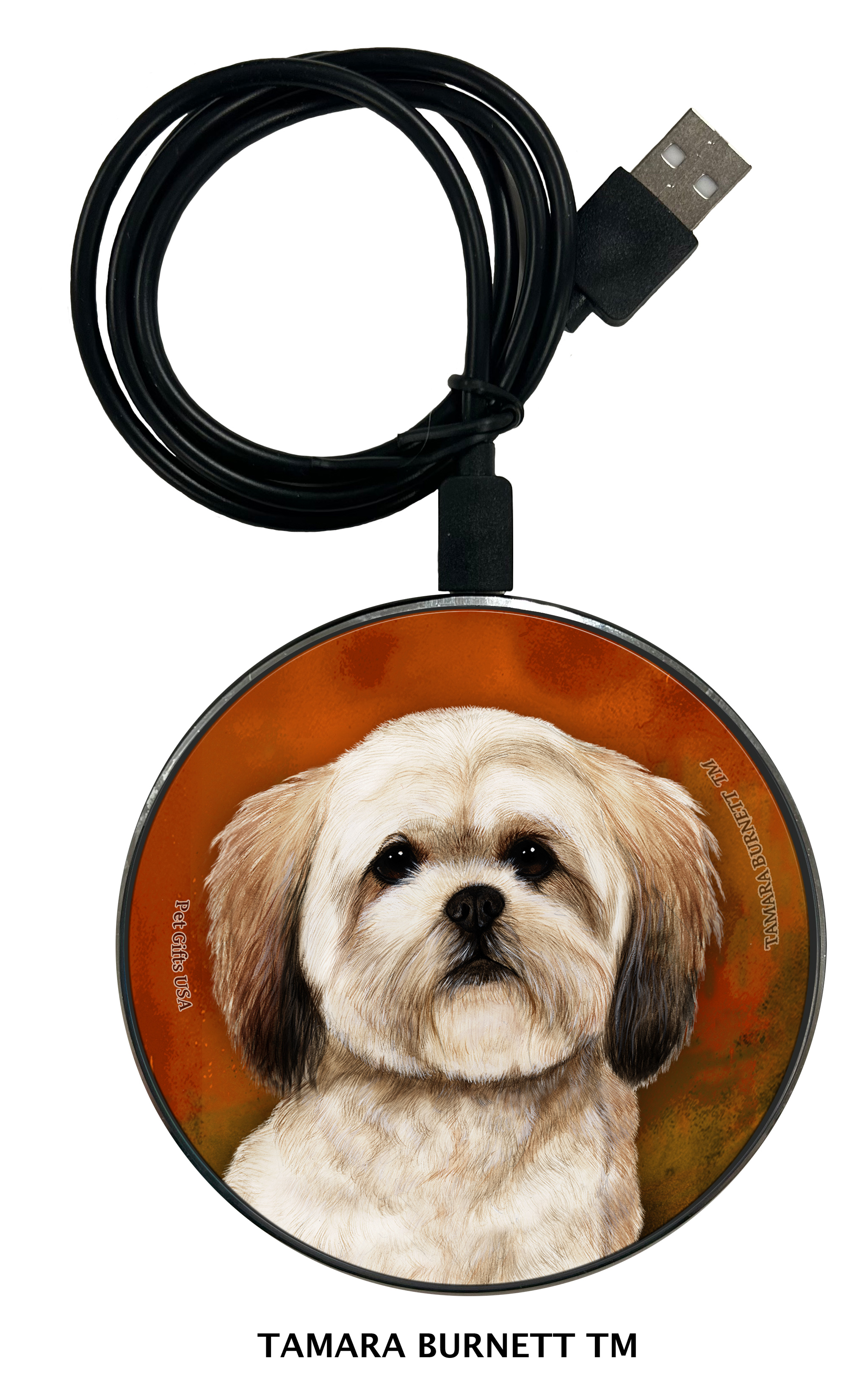An image of product 29885 - Lhasa Apso Brown - Zoomies Phone Charger